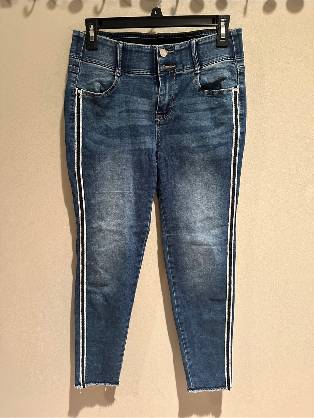 Apt. 9 Blue Skinny Jeans with Side Stripe